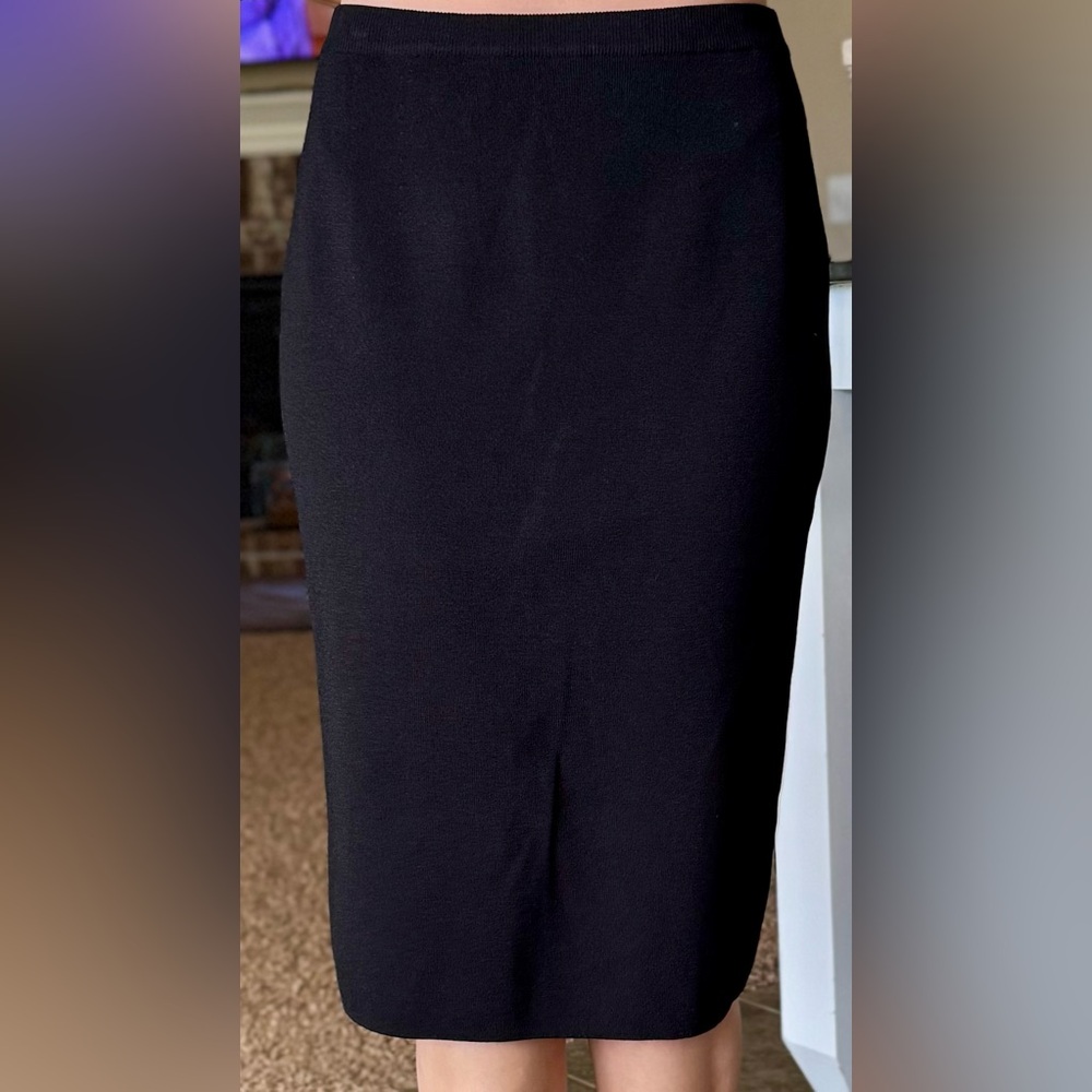 Vintage Black Knit Midi Skirt S Spencer Jeremy